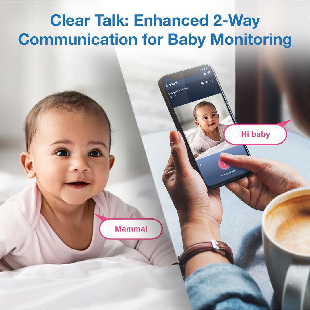 VTech RM9761 Wi-Fi 1080p Smart Baby Cam - White-Baby Monitors-White-One Size | Natural Baby Shower