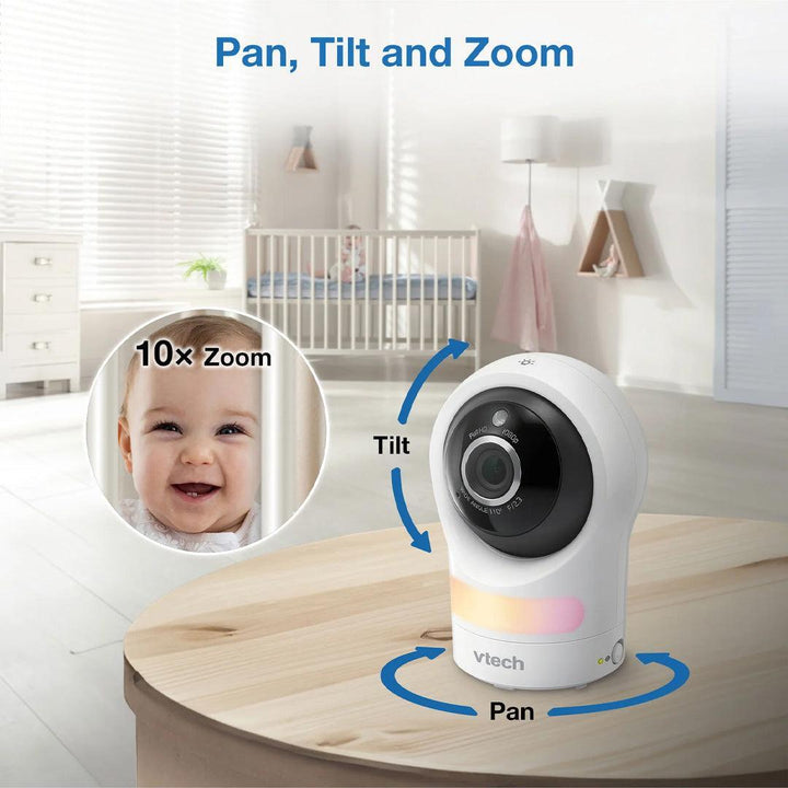 VTech RM9761 Wi-Fi 1080p Smart Baby Cam - White-Baby Monitors-White-One Size | Natural Baby Shower