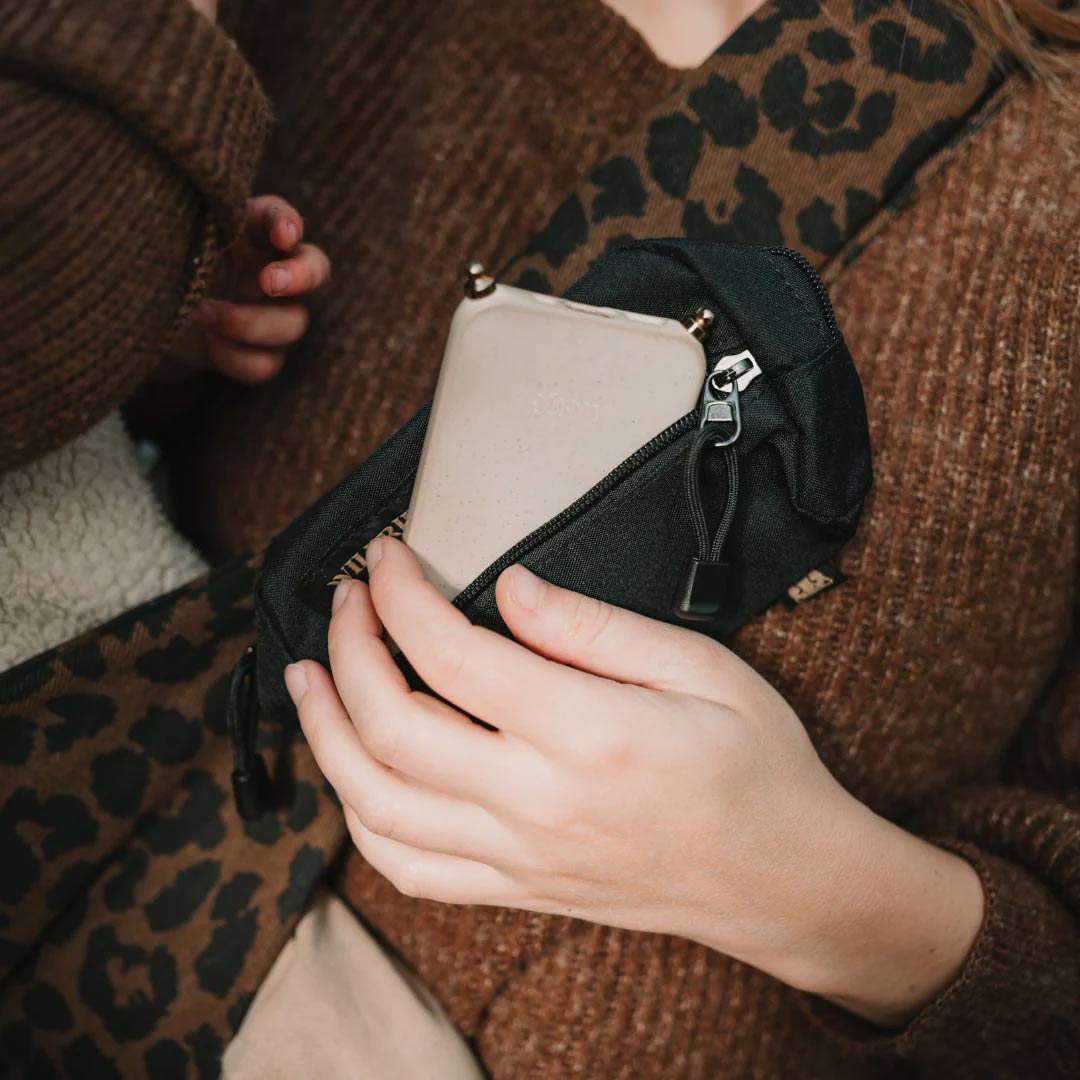 Wildride Slide On Accessory Bag - Black-Changing Bag Pouches-Black- | Natural Baby Shower