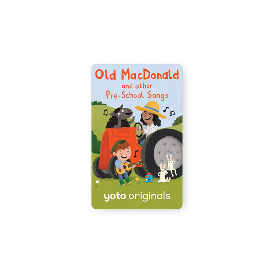 Yoto Card: Old Macdonald And Other Pre-School Songs-Audio Player Cards + Characters- | Natural Baby Shower