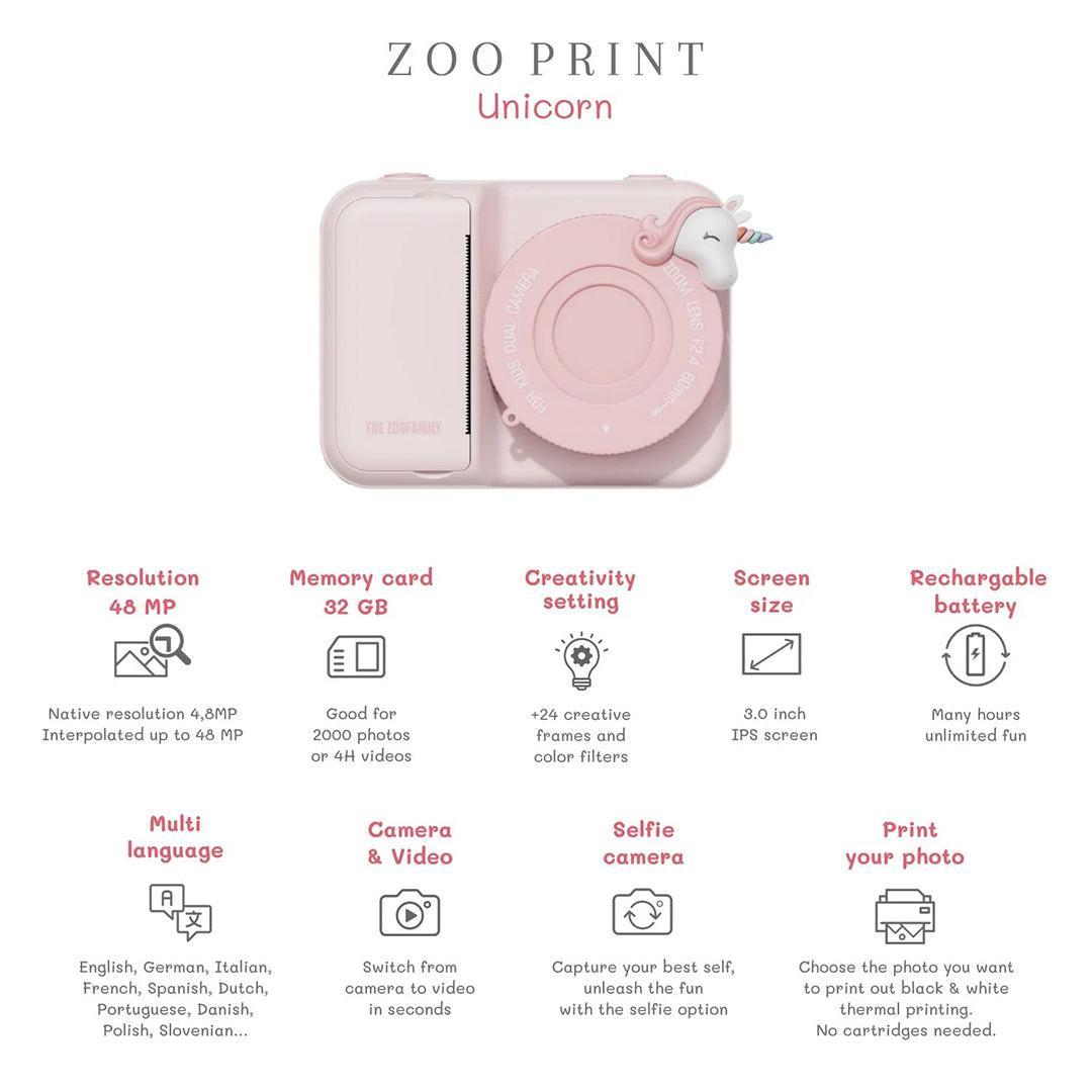 The Zoofamily Zoo Print Digital Camera - Unicorn-Role Play-Unicorn-One Size | Natural Baby Shower