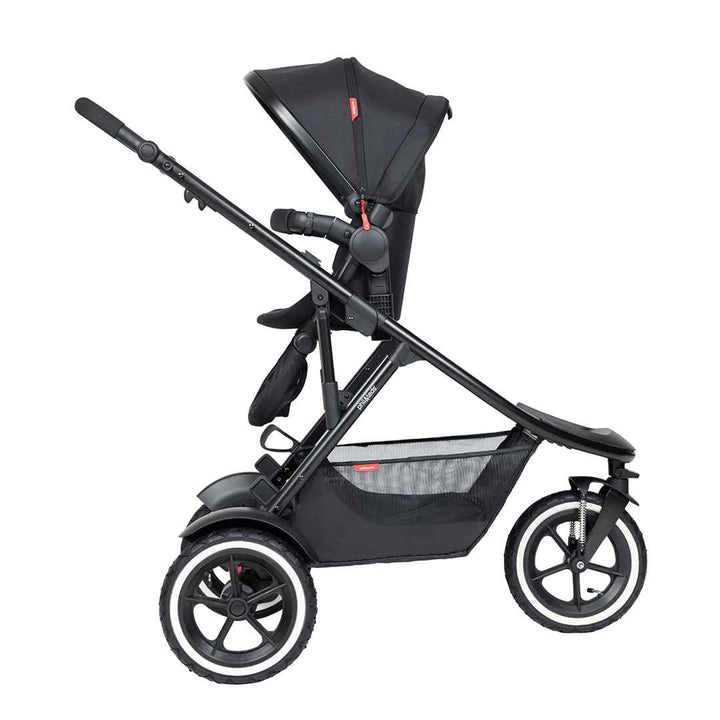 Phil & Teds Double Kit + Liner - Black-Stroller Seats- | Natural Baby Shower