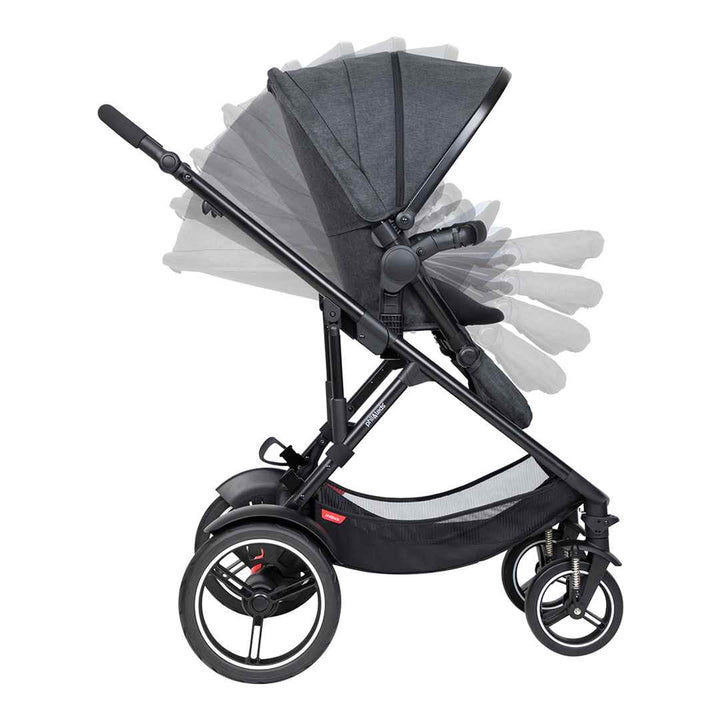 Phil & Teds Voyager Pushchair - Charcoal-Strollers-Charcoal-No Carrycot | Natural Baby Shower