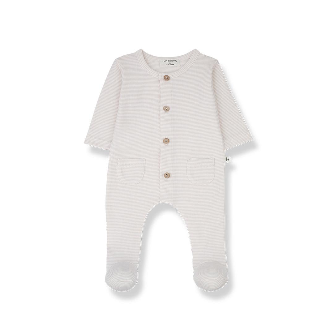 1+ in the family Florian Jersey Sleepsuit - Blush-Sleepsuits-Blush-1m | Natural Baby Shower