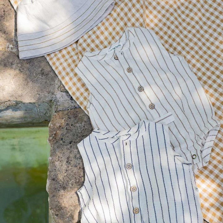 1+ in the family Igor Seersucker Romper - Biscotto-Rompers-Biscotto-12m | Natural Baby Shower