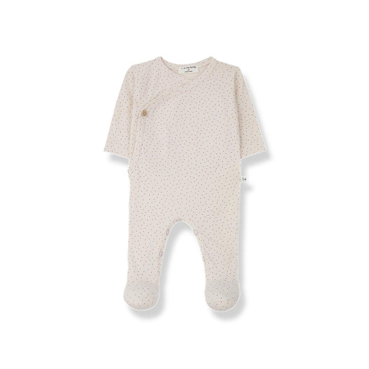 1+ in the family Nona Printed Sleepsuit - Blush-Sleepsuits-Blush-1m | Natural Baby Shower