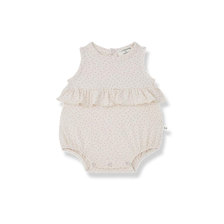 1+ in the family Vinyet Printed Romper - Blush-Rompers-Blush-1m | Natural Baby Shower