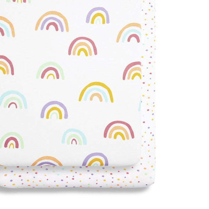 Snuz Crib Fitted Sheets - Colour Rainbow - 2 Pack-Sheets- | Natural Baby Shower