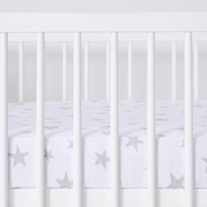 Snuz Cot & Cot Bed Fitted Sheets - Stars - 2 Pack-Sheets- | Natural Baby Shower