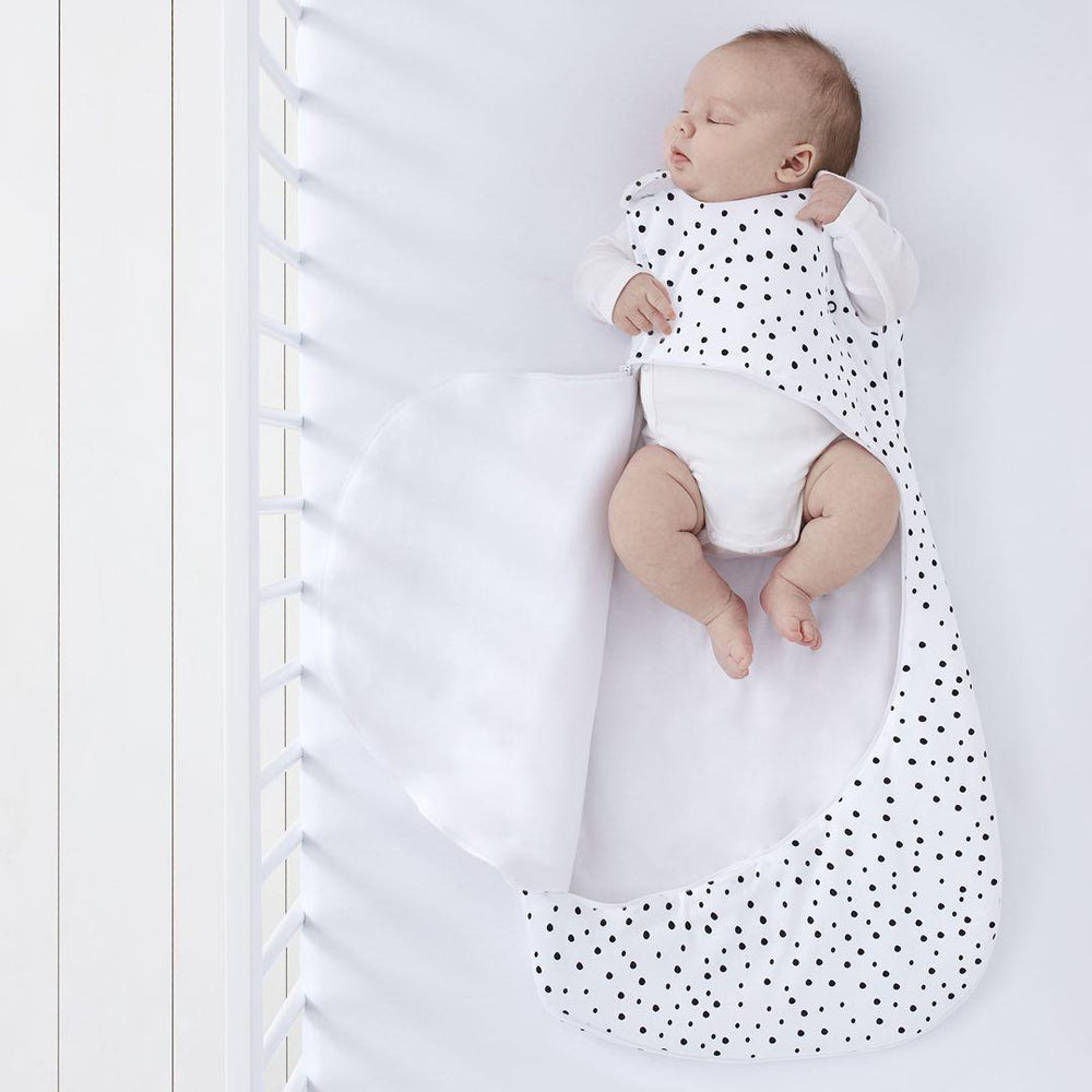 SnuzPouch Sleeping Bag - Mono Spots - TOG 1.0-Sleeping Bags-0-6m-Mono Spots | Natural Baby Shower