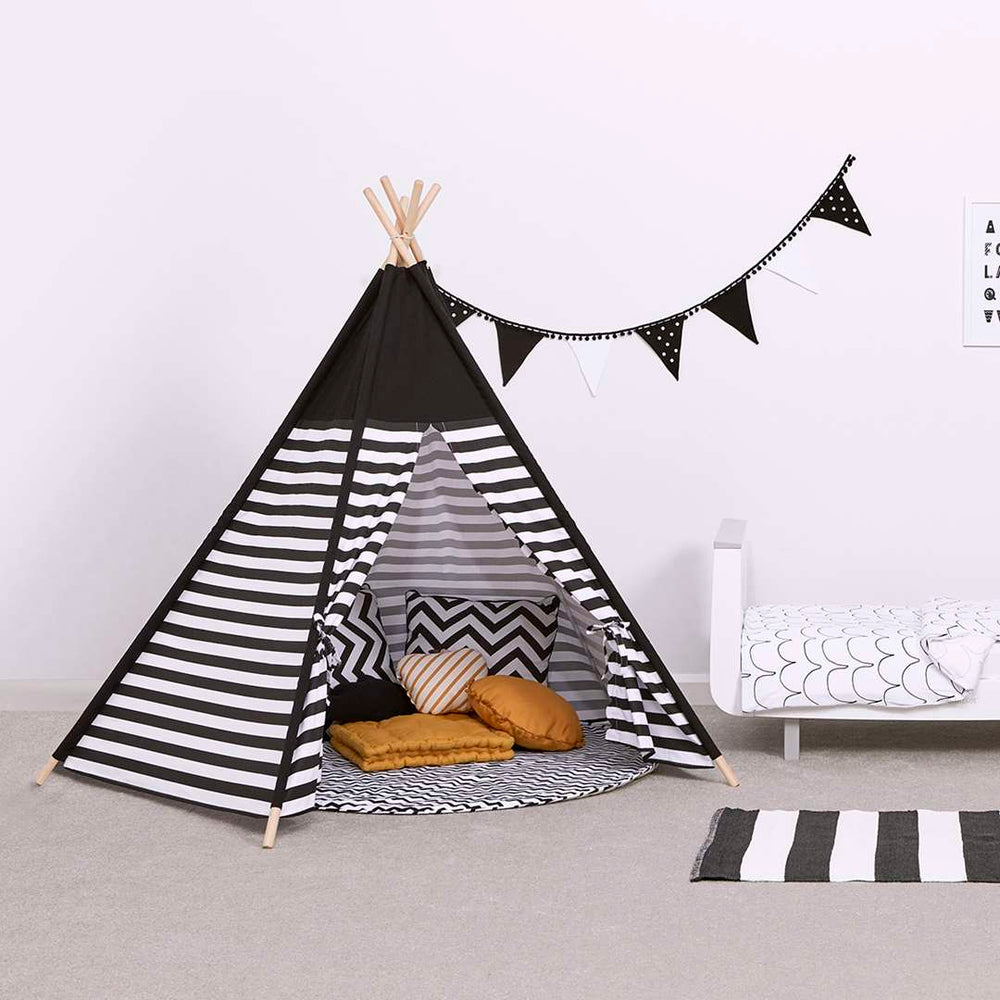 Snuz Teepee - Black Stripe-Teepees- | Natural Baby Shower