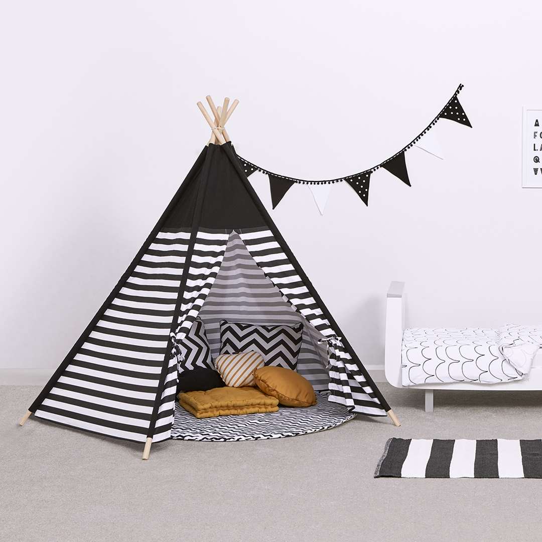 Snuz Teepee - Black Stripe-Teepees- | Natural Baby Shower