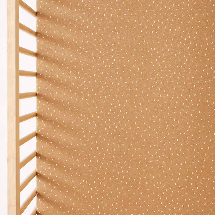The Little Green Sheep Organic Cot & Cot Bed Fitted Sheet - Honey Rice-Sheets- | Natural Baby Shower