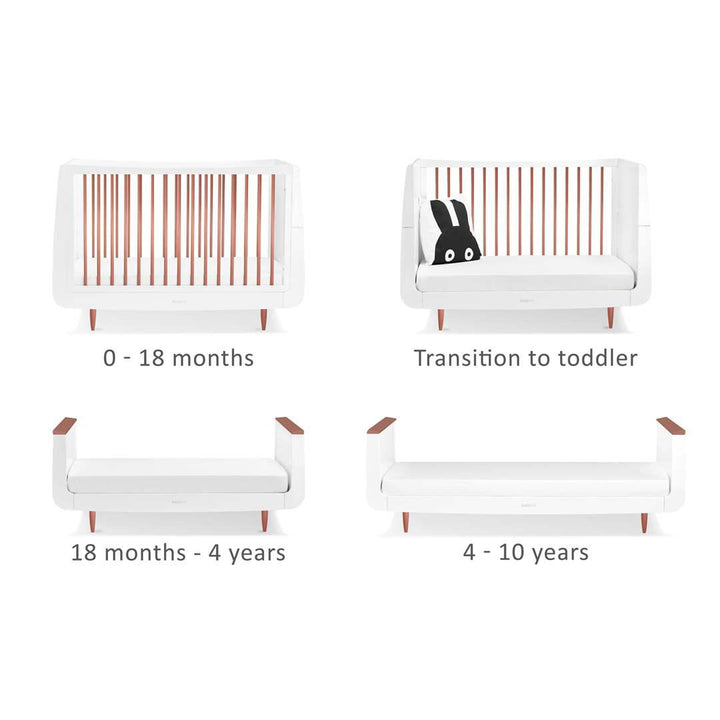 SnuzKot Skandi 2 Piece Nursery Furniture Set - Metallic - Rose Gold-Nursery Sets- | Natural Baby Shower