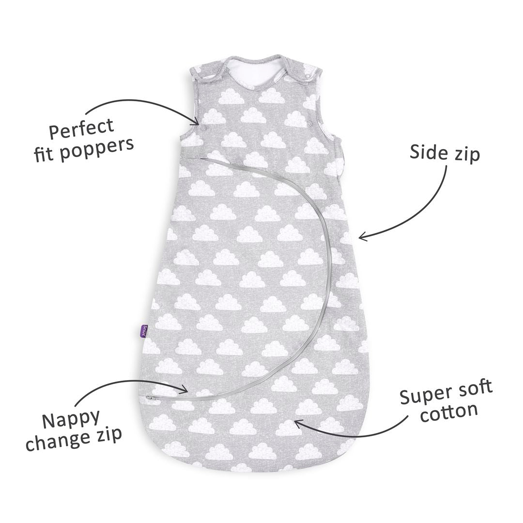 SnuzPouch Sleeping Bag - Cloud Nine - TOG 0.5-Sleeping Bags-0-6m-Cloud Nine | Natural Baby Shower