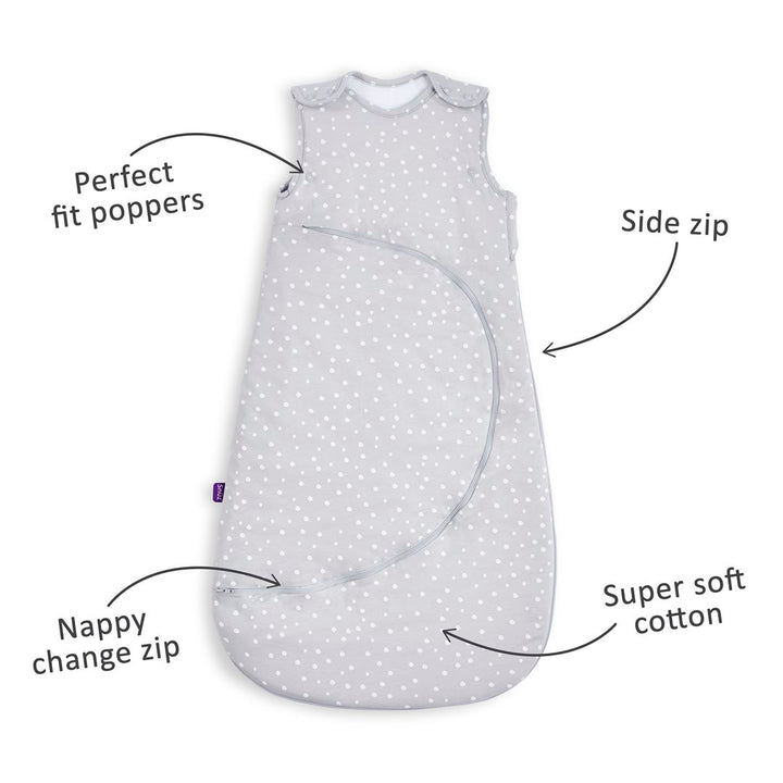 SnuzPouch Sleeping Bag - White Spots - TOG 2.5-Sleeping Bags-0-6m-White Spots | Natural Baby Shower