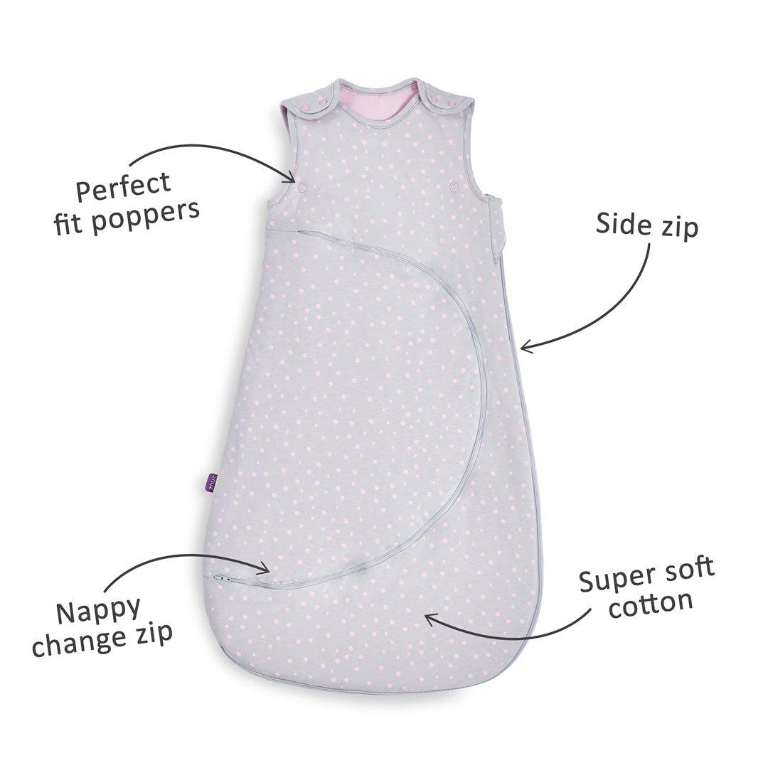 SnuzPouch Sleeping Bag - Rose Spots - TOG 2.5-Sleeping Bags-0-6m-Rose Spots | Natural Baby Shower