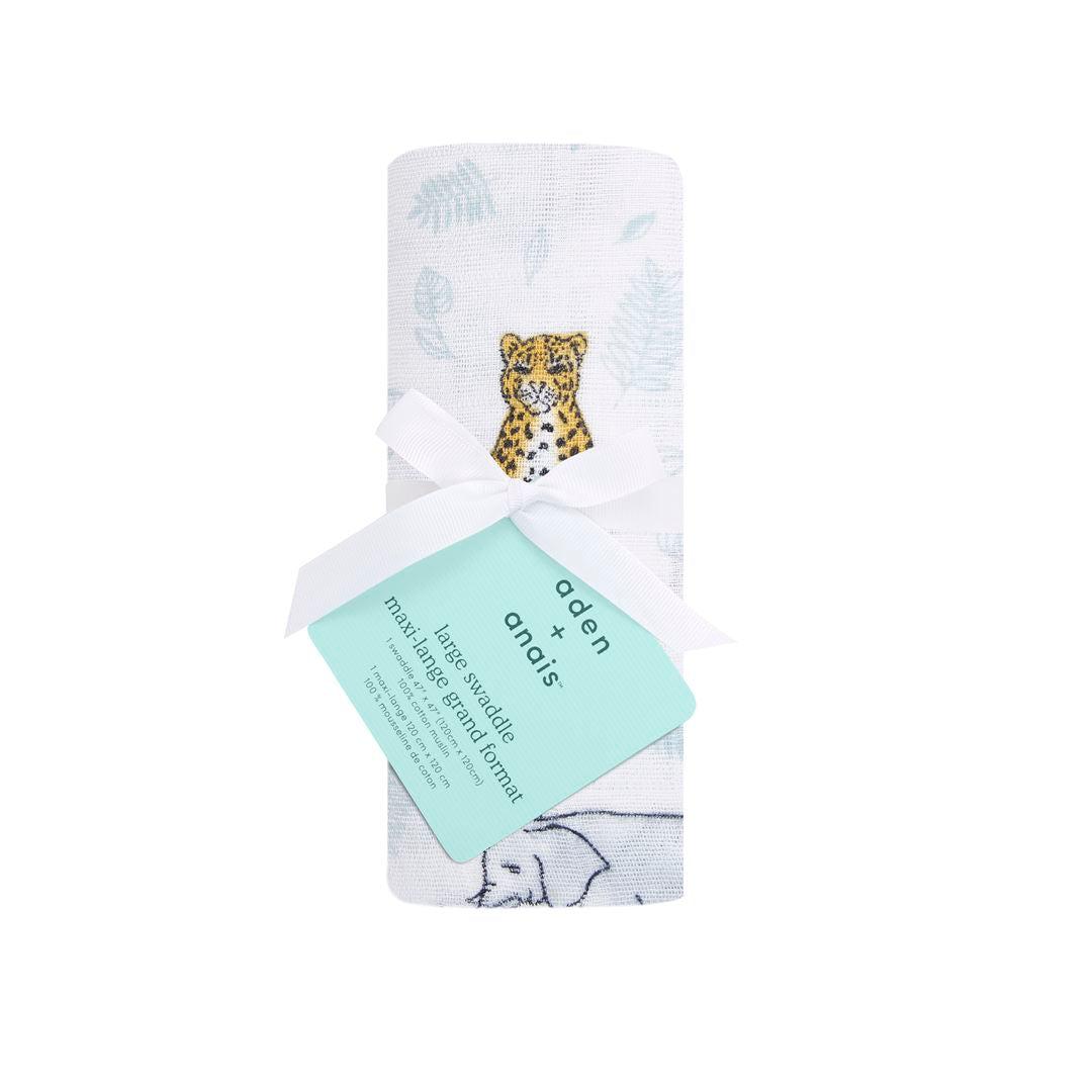 aden + anais Single Muslin Swaddle - Jungle - Tropical-Muslin Wraps- | Natural Baby Shower