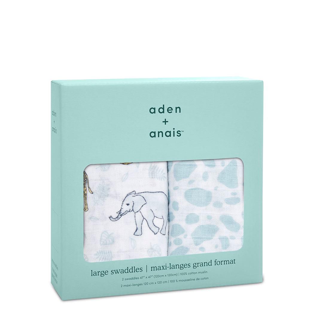 aden + anais Muslin Swaddles - Jungle - 2 Pack-Muslin Wraps-Jungle- | Natural Baby Shower