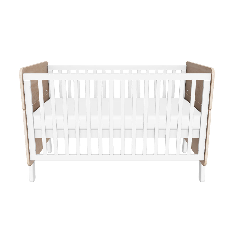 Boori Natty Cot Bed - White + Oak