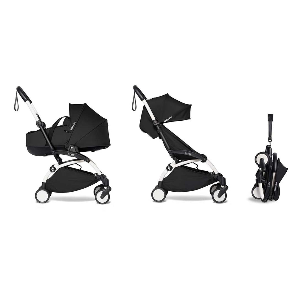 BABYZEN YOYO2 Complete + Bassinet - Black-Stroller Bundles-Black-White | Natural Baby Shower