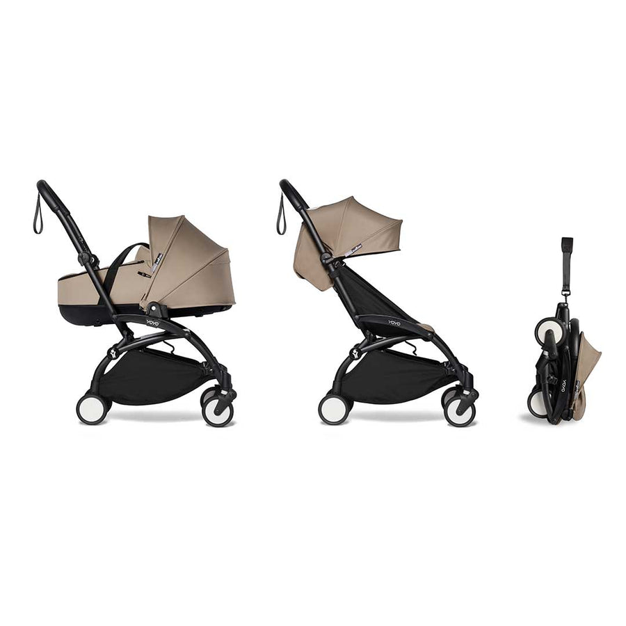 BABYZEN YOYO2 Complete + Bassinet - Taupe-Stroller Bundles-Taupe-Black | Natural Baby Shower