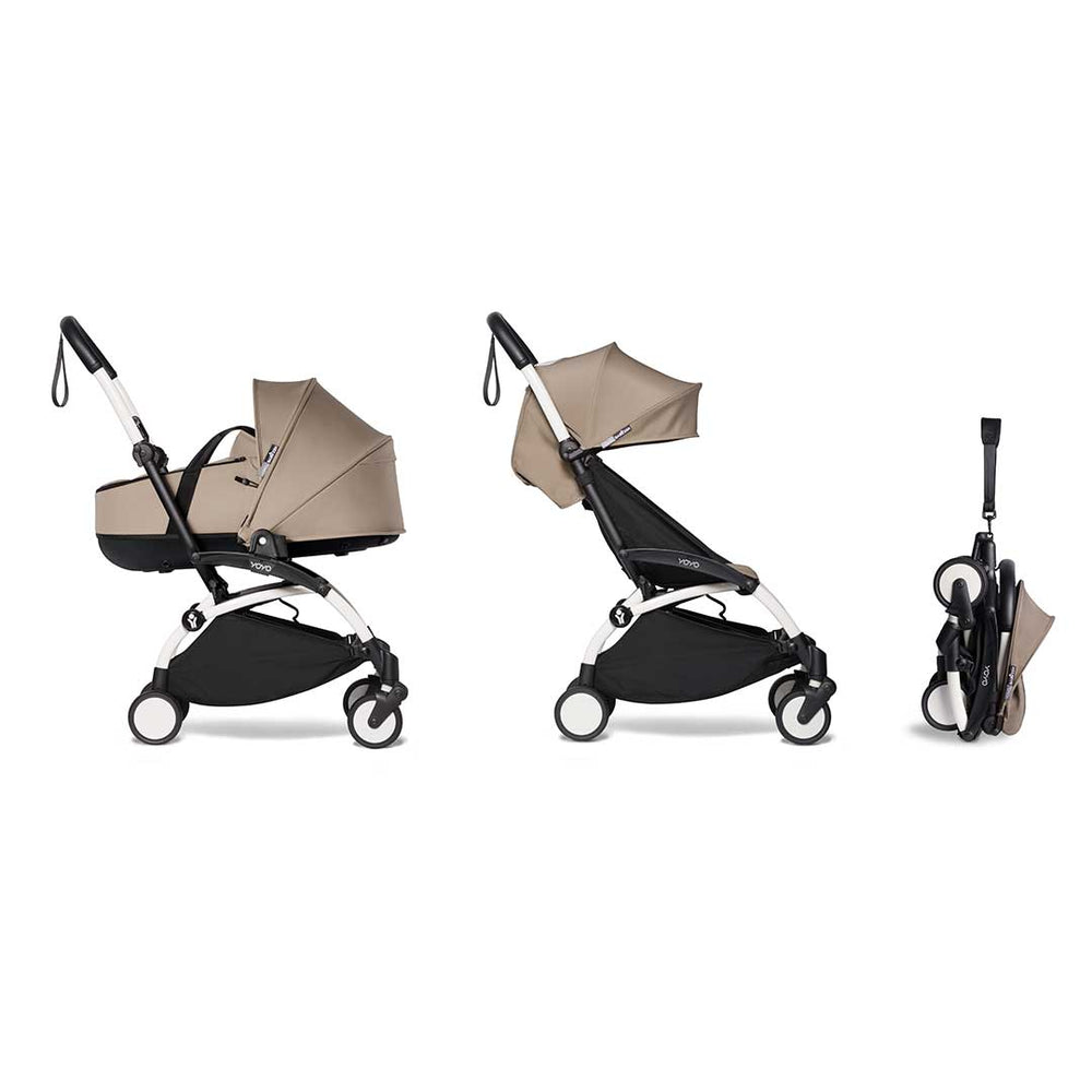 BABYZEN YOYO2 Complete + Bassinet - Taupe-Stroller Bundles-Taupe-White | Natural Baby Shower