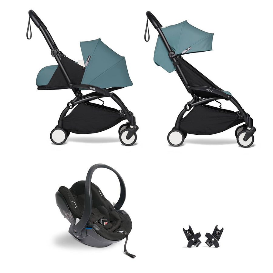 BABYZEN YOYO2 Travel System - Aqua-Travel Systems-Aqua-Black | Natural Baby Shower