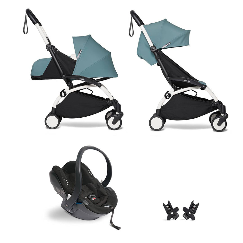 BABYZEN YOYO2 Travel System - Aqua-Travel Systems-Aqua-White | Natural Baby Shower