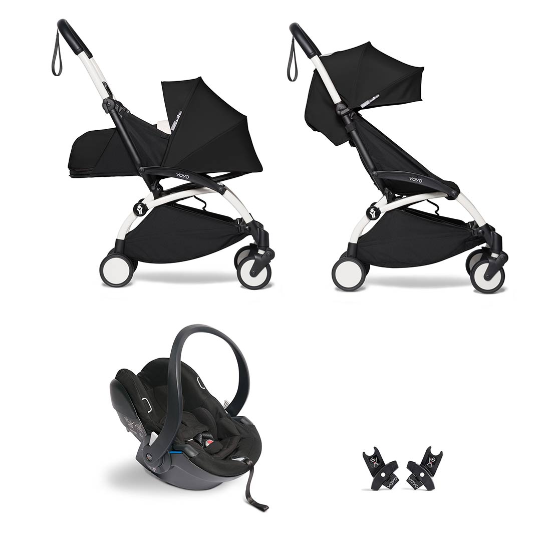 BABYZEN YOYO2 Travel System - Black-Travel Systems-Black-White | Natural Baby Shower