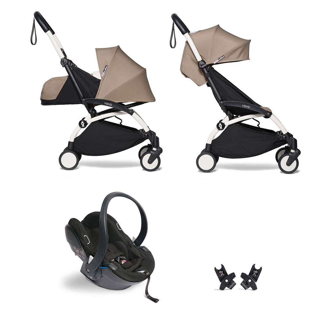 BABYZEN YOYO2 Travel System - Taupe-Travel Systems-Taupe-White | Natural Baby Shower