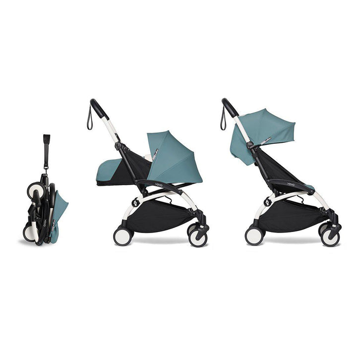 BABYZEN YOYO2 Complete + Newborn Pack - Aqua-Stroller Bundles-Aqua-White | Natural Baby Shower