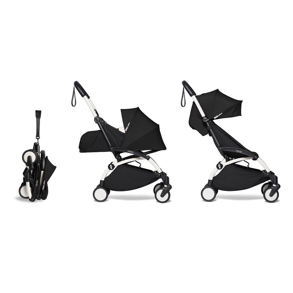 BABYZEN YOYO2 Complete + Newborn Pack - Black-Stroller Bundles-Black-White | Natural Baby Shower
