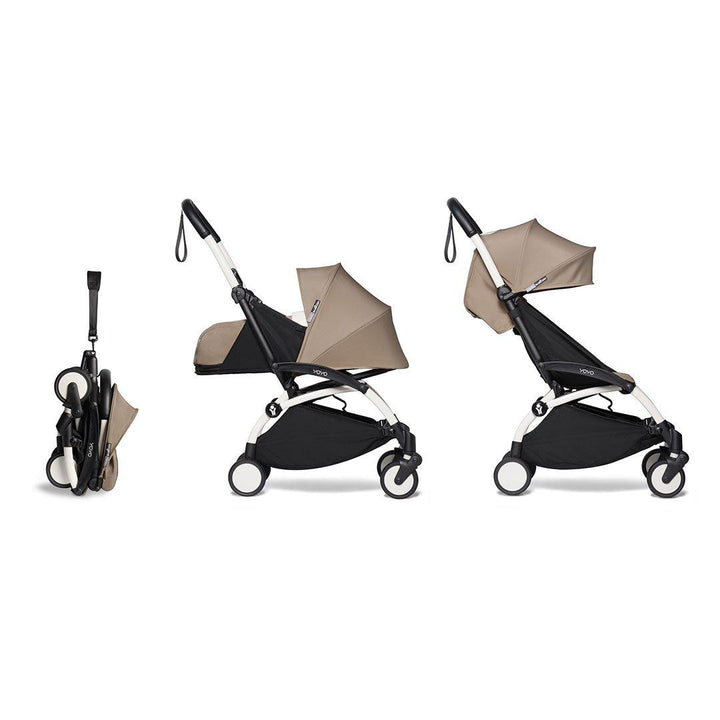 BABYZEN YOYO2 Complete + Newborn Pack - Taupe-Stroller Bundles-Taupe-White | Natural Baby Shower