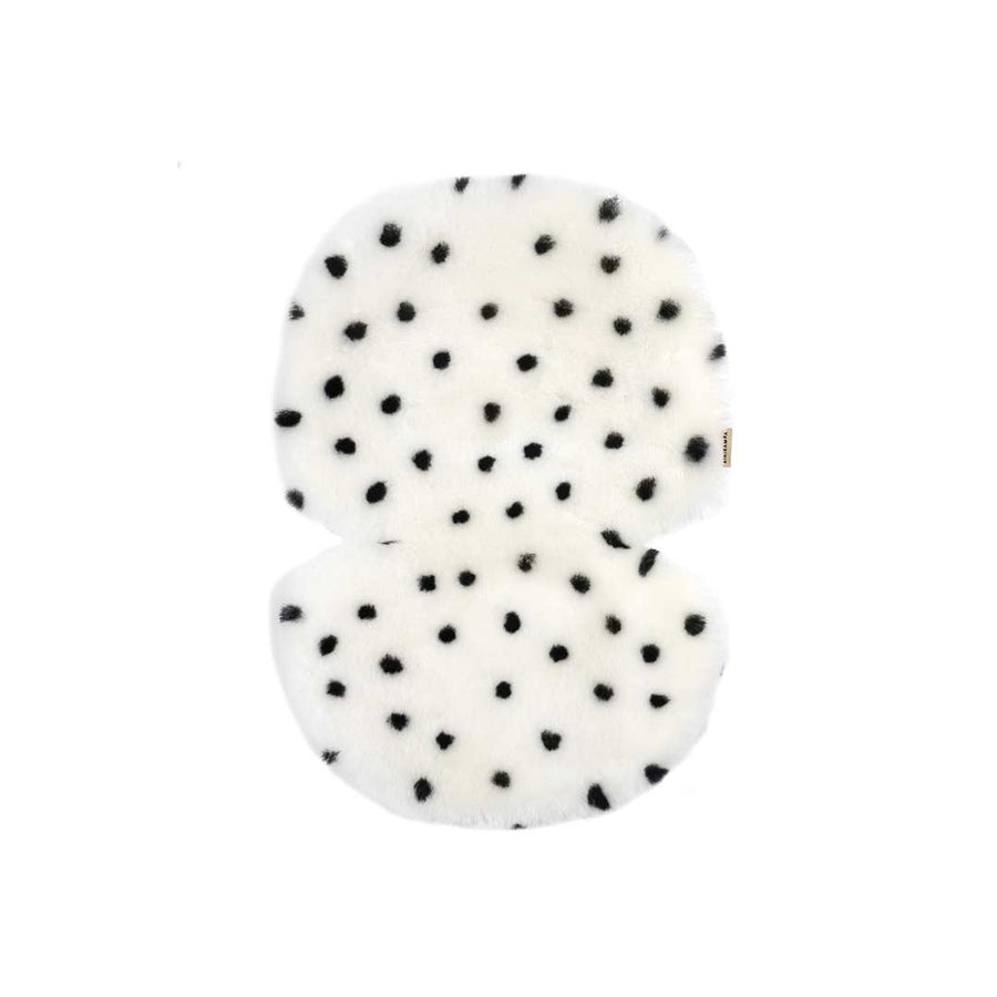 BINIBAMBA Merino Sheepskin Snuggler - Dalmatian Dot-Seat Liners- | Natural Baby Shower