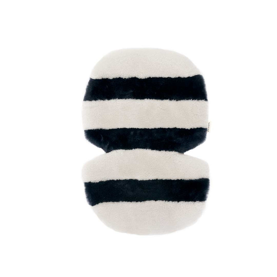 BINIBAMBA Merino Sheepskin Snuggler - Half Moon Stripe-Seat Liners- | Natural Baby Shower