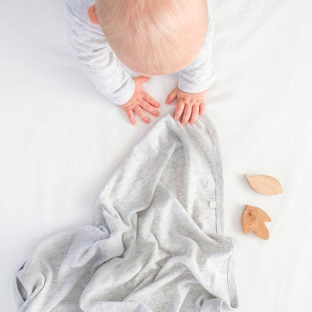 MORI Organic Bamboo Blanket - Grey-Blankets- | Natural Baby Shower