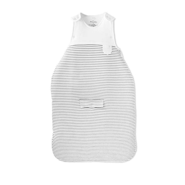 MORI Clever Sleeping Bag - Grey Stripe - TOG 2.5-Sleeping Bags-0-24m-Grey Stripe | Natural Baby Shower