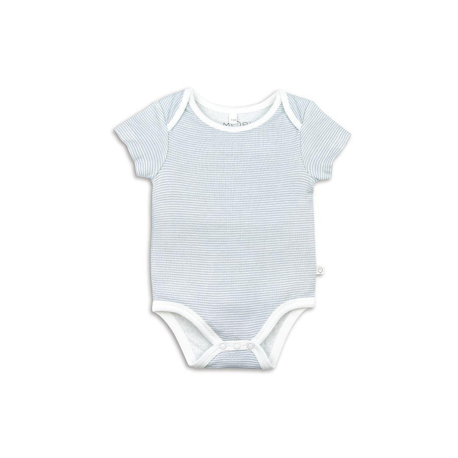 MORI Short Sleeve Bodysuit - Blue-Bodysuits-NB-Blue | Natural Baby Shower