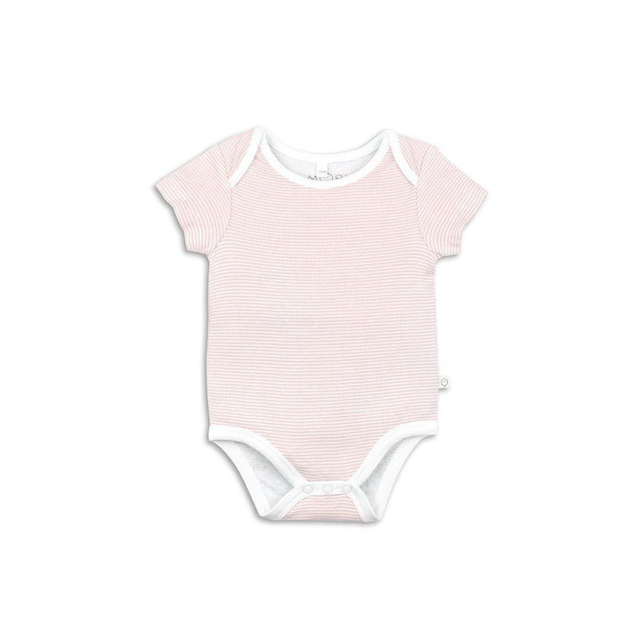 MORI Short Sleeve Bodysuit - Blush-Bodysuits-NB-Blush | Natural Baby Shower