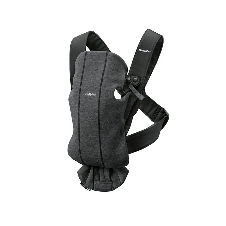 BabyBjorn Mini 3D Jersey Baby Carrier - Charcoal Grey-Baby Carriers-Charcoal Grey- | Natural Baby Shower