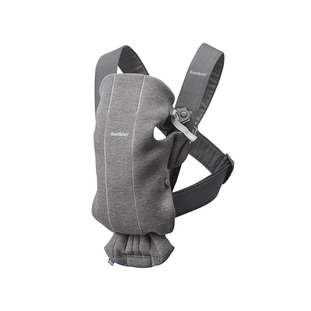 BabyBjorn Mini 3D Jersey Baby Carrier - Dark Grey-Baby Carriers-Dark Grey- | Natural Baby Shower