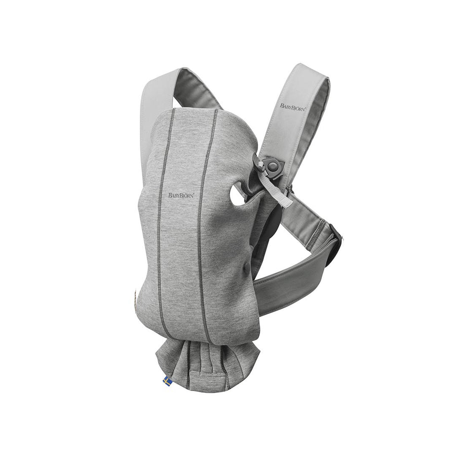 BabyBjorn Mini 3D Jersey Baby Carrier - Light Grey-Baby Carriers-Light Grey- | Natural Baby Shower