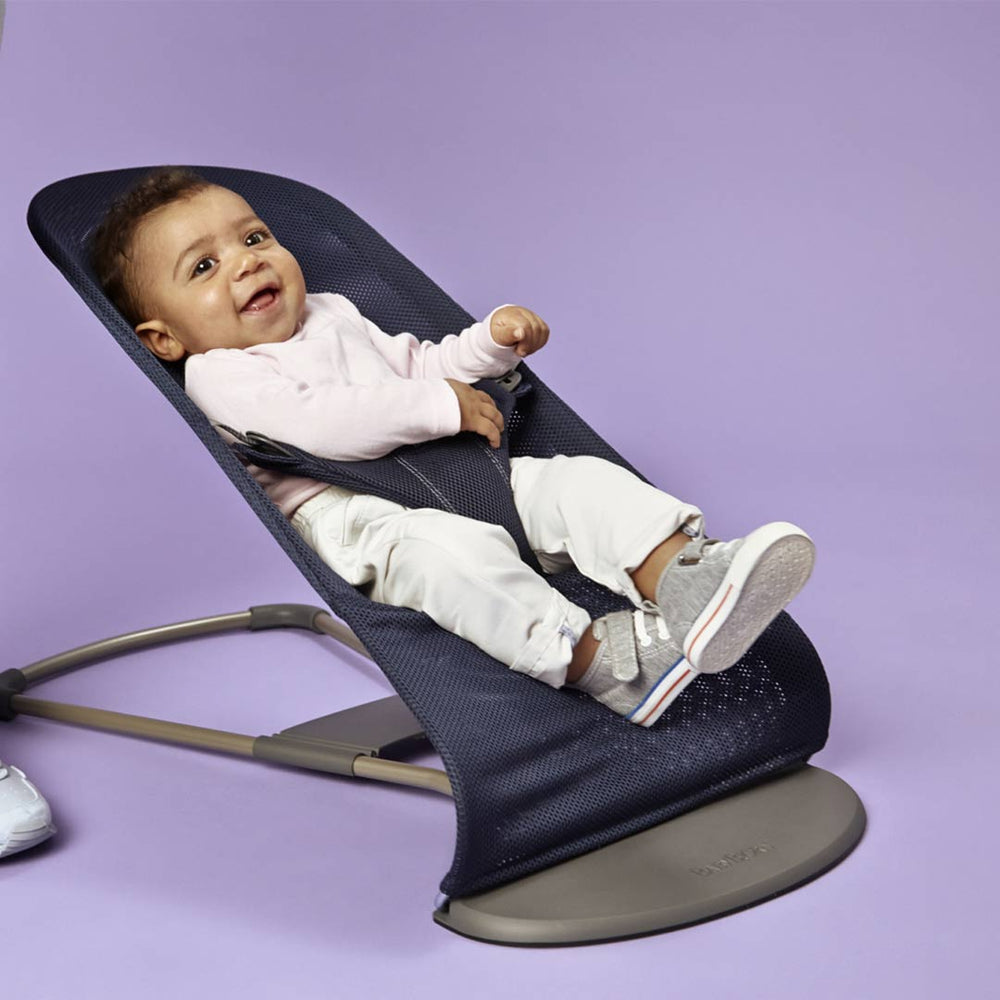 BabyBjorn Bouncer Bliss - Mesh - Navy Blue-Baby Bouncers- | Natural Baby Shower
