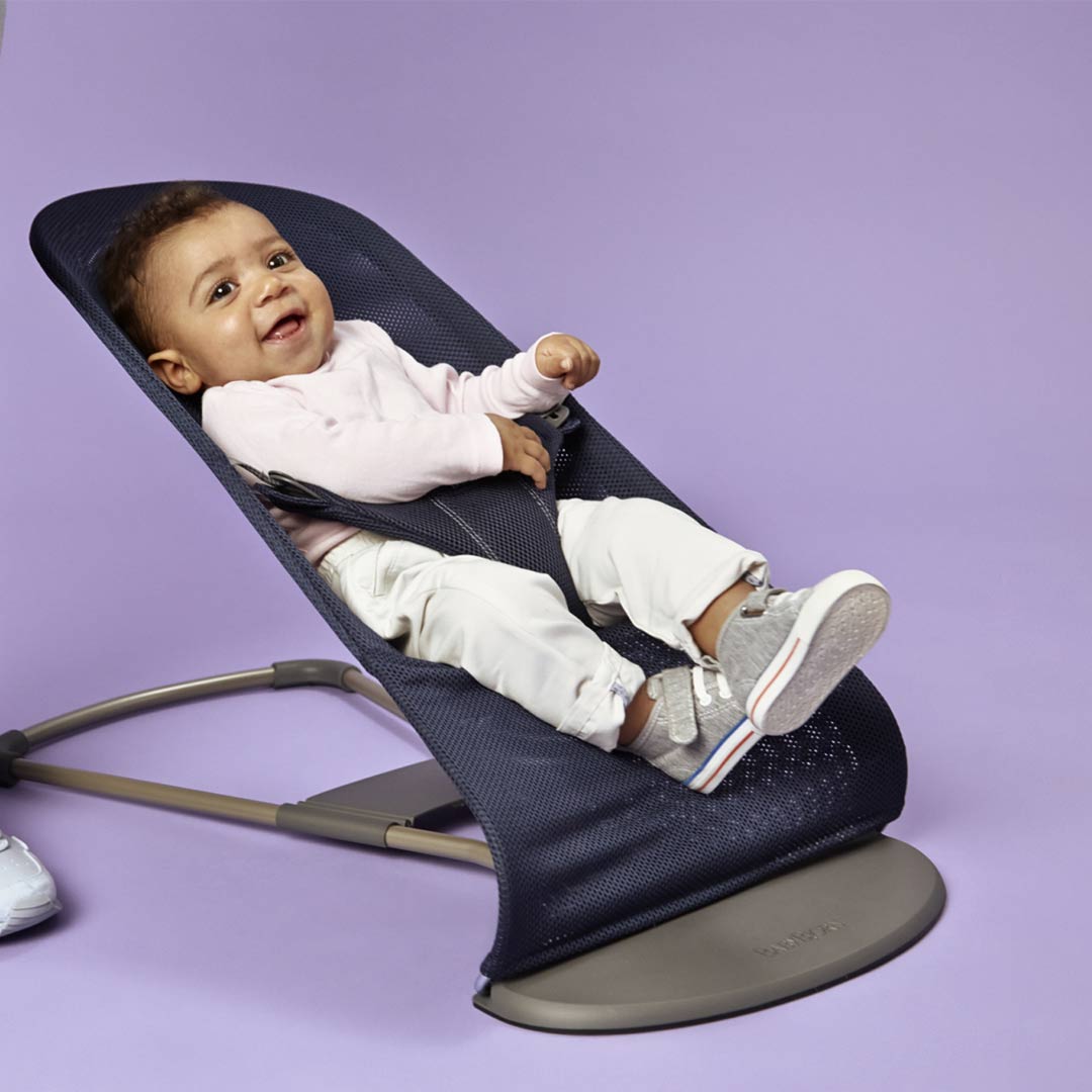BabyBjorn Bouncer Bliss - Mesh - Navy Blue-Baby Bouncers- | Natural Baby Shower