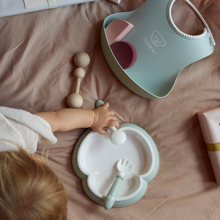 BabyBjorn Baby Feeding Set - Powder Green-Feeding Sets- | Natural Baby Shower