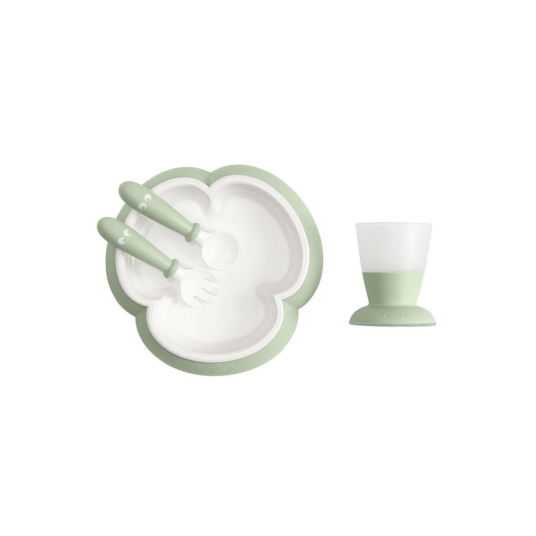 BabyBjorn Baby Feeding Set - Powder Green-Feeding Sets- | Natural Baby Shower