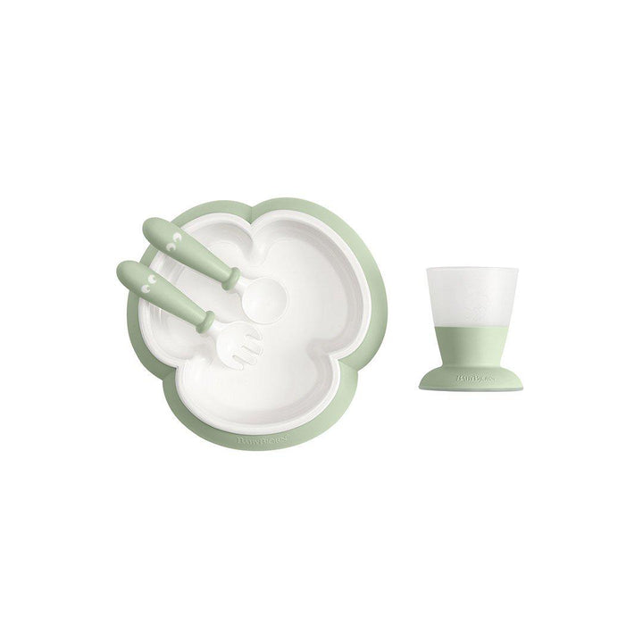 BabyBjorn Baby Feeding Set - Powder Green-Feeding Sets- | Natural Baby Shower