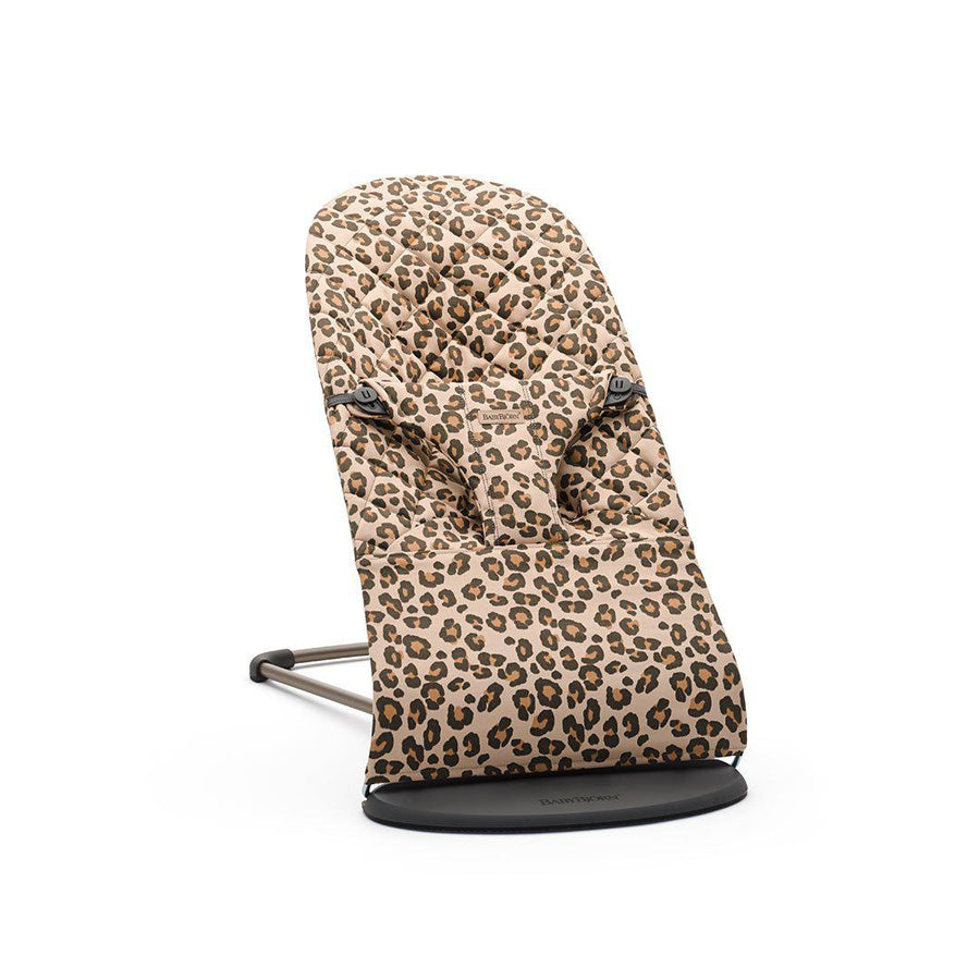 BabyBjorn Bouncer Bliss - Cotton - Beige + Leopard-Baby Bouncers-Beige/Leopard Cotton- | Natural Baby Shower