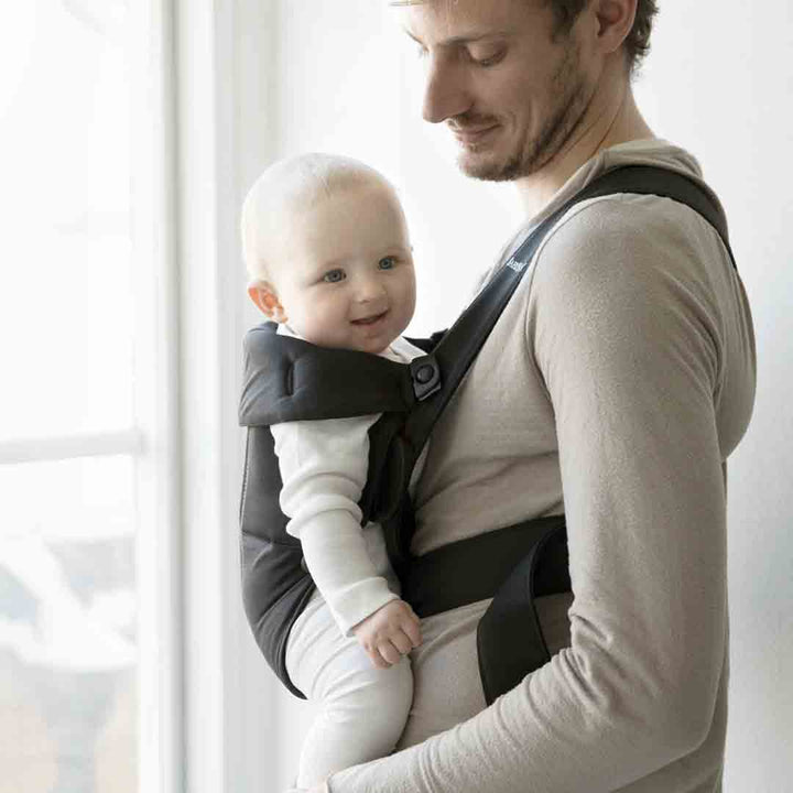 BabyBjorn Mini Cotton Baby Carrier - Black-Baby Carriers- | Natural Baby Shower